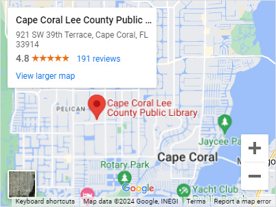 Google Map to Cape Coral-Lee County Public Library